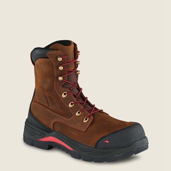 Safety Støvler Herre - Red Wing King Toe® Adc - 8-Inch Waterproof Toe - Brune/Sort - LBZIXK-673